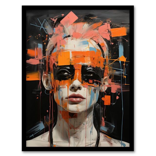 Wee Blue Coo Wall Art Print Break The Make Up Mould Punk Living Room Framed in Black - Size: A4 - image 1