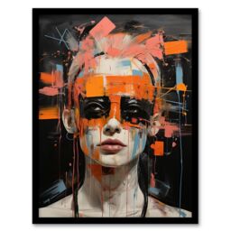 Wee Blue Coo Wall Art Print Break The Make Up Mould Punk Living Room Framed in Black - Size: A4 - thumbnail 1