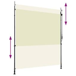 Berkfield Home Outdoor Roller Blind 200x270 cm Cream - thumbnail 1