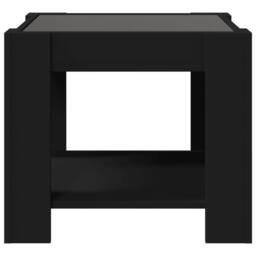 Berkfield Home Coffee Table with LED Black 53x53x45 cm Engineered Wood - Size: 53 x 53 x 45 cm - thumbnail 7