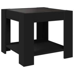 Berkfield Home Coffee Table with LED Black 53x53x45 cm Engineered Wood - Size: 53 x 53 x 45 cm - thumbnail 8