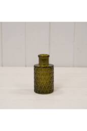 KDMD Olive Green Mini Geometric Glass Bottle - thumbnail 2