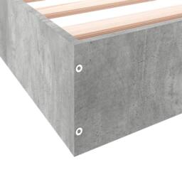 Berkfield Home Modern Bed Frame without Mattress Concrete Grey 160x200 cm - thumbnail 8