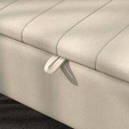STILVORA Storage Ottoman with Steel Legs in Cream - thumbnail 8