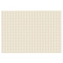 Berkfield Home Weighted Blanket Light Cream 155x220 cm 11 kg Fabric - thumbnail 3