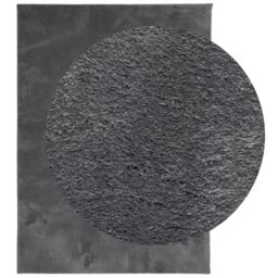 Berkfield Home Rug Short Pile Soft & Washable Anthracite 200x280 cm in Black - Size: 100 cm diameter - thumbnail 3