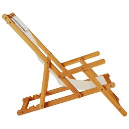 Berkfield Home Folding Beach Chairs 2 pcs - Taupe Acacia Wood & Textilene - thumbnail 8