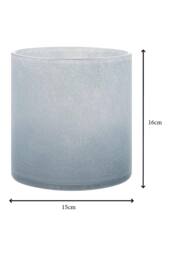Blomus Saga Lantern Candle Holder Large - Tradewinds in Blue - thumbnail 3