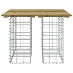 Berkfield Home Garden Bench Gabion Design 100x102x72 cm Impregnated Wood Pine in Brown - Size: 100 x 102 x 72 cm - thumbnail 3