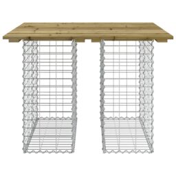 Berkfield Home Garden Bench Gabion Design 100x102x72 cm Impregnated Wood Pine in Brown - Size: 100 x 102 x 72 cm - thumbnail 5