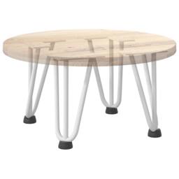 Berkfield Home Hairpin Table Legs 4 pcs White 20 cm Solid Steel - thumbnail 8