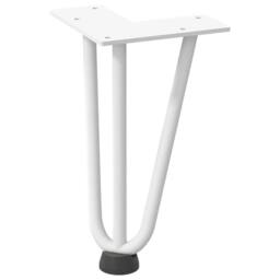 Berkfield Home Hairpin Table Legs 4 pcs White 20 cm Solid Steel - thumbnail 4