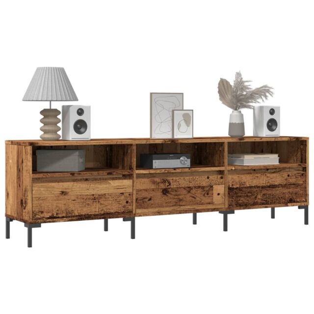 Berkfield Home TV Cabinet Old Wood 150x30x44.5 cm Engineered Wood in Brown - image 1