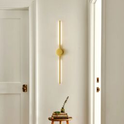 Garwarm LED Dimmbale Flush Mounted Sconces, Battery Operated Wall Sconces With Remote in Gold - thumbnail 4