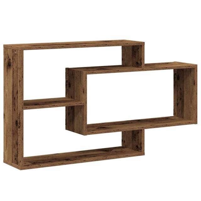 Berkfield Home Wall Shelf Old Wood 104x20x58.5 cm Engineered Wood in Brown - image 1