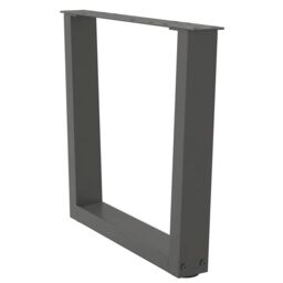 Berkfield Home Dining Table Legs V-Shape 2 pcs Anthracite 60x(42-43.3) cm Steel in Black - thumbnail 4