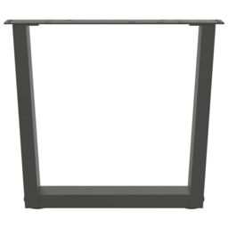 Berkfield Home Dining Table Legs V-Shape 2 pcs Anthracite 60x(42-43.3) cm Steel in Black - thumbnail 5