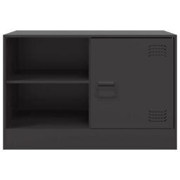 Berkfield Home TV Cabinets 2 pcs Black 67x39x44 cm Steel - Size: 67 x 39 x 44 cm - thumbnail 5