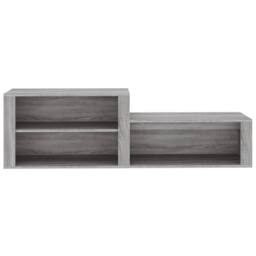 Berkfield Home Shoe Cabinet Grey Sonoma 150x35x45 cm Engineered Wood - Size: 150 x 35 x 45 cm - thumbnail 5