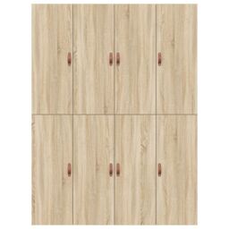 Berkfield Home Storage Bed Frame Sonoma Oak 150x200 cm in Brown - thumbnail 9