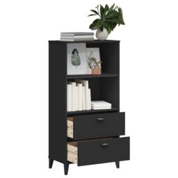 Berkfield Home Bookcase VIKEN Black 60x35x123 cm Engineered Wood - Size: 60 x 35 x 123 cm - thumbnail 4