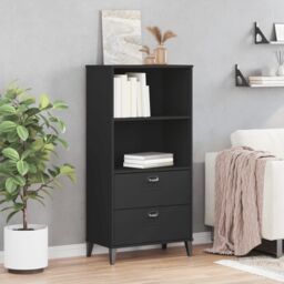 Berkfield Home Bookcase VIKEN Black 60x35x123 cm Engineered Wood - Size: 60 x 35 x 123 cm - thumbnail 3