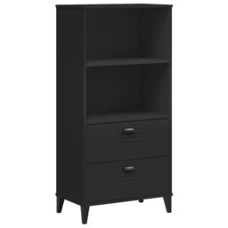 Berkfield Home Bookcase VIKEN Black 60x35x123 cm Engineered Wood - Size: 60 x 35 x 123 cm - thumbnail 2