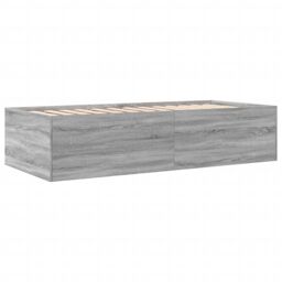 Berkfield Home Daybed with Drawers without Mattress Grey Sonoma 100x200 cm - thumbnail 6