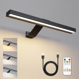 Harper Living Men's Rechargeable Picture Light Black, Magnetic Wireless Picture Lights in Black - thumbnail 2