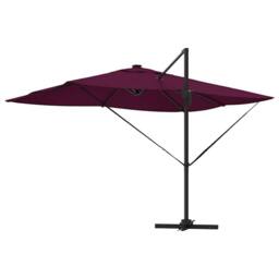 Berkfield Home Cantilever Roma Parasol with LEDs Bordeaux Red 352x251x265 cm Alu… in Maroon - Size: 352 x 251 x 265 cm - thumbnail 8