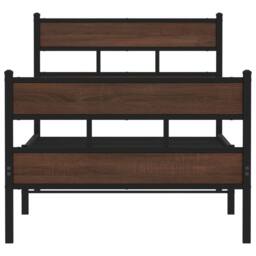 Berkfield Home Elegant Bed Frame without Mattress with Headboard & Footboard 1 in Brown - thumbnail 4