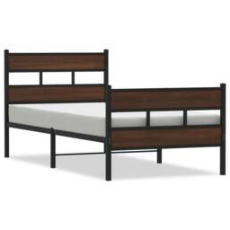 Berkfield Home Elegant Bed Frame without Mattress with Headboard & Footboard 1 in Brown - thumbnail 3