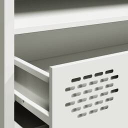 Berkfield Home TV Cabinet White 202x39x43.5 cm Cold-rolled Steel - thumbnail 9