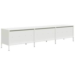 Berkfield Home TV Cabinet White 202x39x43.5 cm Cold-rolled Steel - thumbnail 7
