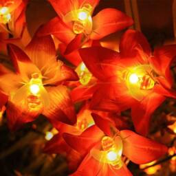 FLAVORA 24 Pack 20LED Bumble Bee Solar Fairy Lights Outdoor in Orange - thumbnail 5