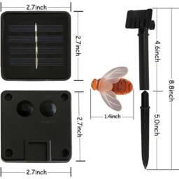 FLAVORA 24 Pack 20LED Bumble Bee Solar Fairy Lights Outdoor in Orange - thumbnail 2