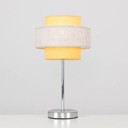 ValueLights Weaver Pair of Yellow Table Lamps Touch On/Off - thumbnail 3