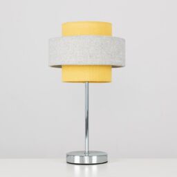 ValueLights Weaver Pair of Yellow Table Lamps Touch On/Off - thumbnail 5