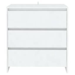 Berkfield Home Sideboard White 70x41x75 cm Engineered Wood - Size: 70 x 41 x 75 cm - thumbnail 3