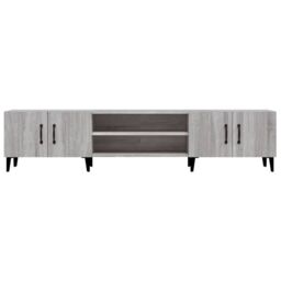 Berkfield Home TV Cabinet Grey Sonoma 180x31.5x40 cm Engineered Wood - thumbnail 6
