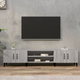 Berkfield Home TV Cabinet Grey Sonoma 180x31.5x40 cm Engineered Wood