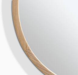 FurnitureboxUK Judith Oak Wood Medium 80x80cm Round Wall Mirror in Light Brown - Size: 80x80 cm - thumbnail 7