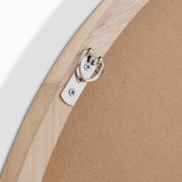 FurnitureboxUK Judith Oak Wood Medium 80x80cm Round Wall Mirror in Light Brown - Size: 80x80 cm - thumbnail 8