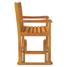Berkfield Home Garden Swing Bench 110 cm Solid Acacia Wood in Brown - thumbnail 4