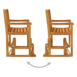 Berkfield Home Garden Swing Bench 110 cm Solid Acacia Wood in Brown - thumbnail 6