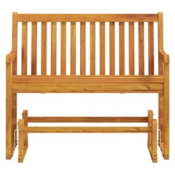 Berkfield Home Garden Swing Bench 110 cm Solid Acacia Wood in Brown - thumbnail 3