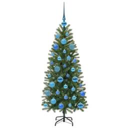 Berkfield Home Artificial Christmas Tree with 150 LEDs Green 120 cm PE & PVC - thumbnail 4
