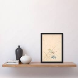 Artery8 PC Skovgaard Kingbird on a Meadow Branch Framed Wall Art Print in Beige - Size: A4 - thumbnail 4