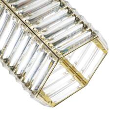 Happy Homewares Modern Hexagonal Polished Gold Pendant Shade with Clear Acrylic Rods - thumbnail 5