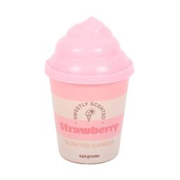 Something Different Strawberry Ice Cream Scented Candle in Pink - thumbnail 1